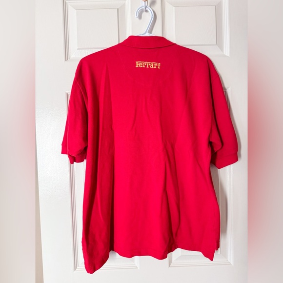 Vintage 1996 Scuderia Ferrari Red Polo Shirt F1 Racing Top Cotton Size L - Picture 2 of 10